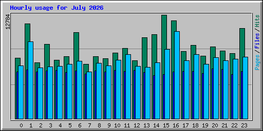 Hourly usage for July 2026