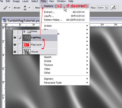 Displace lighting layer