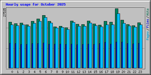 Hourly usage for October 2025