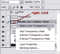 Select Layer Transparency